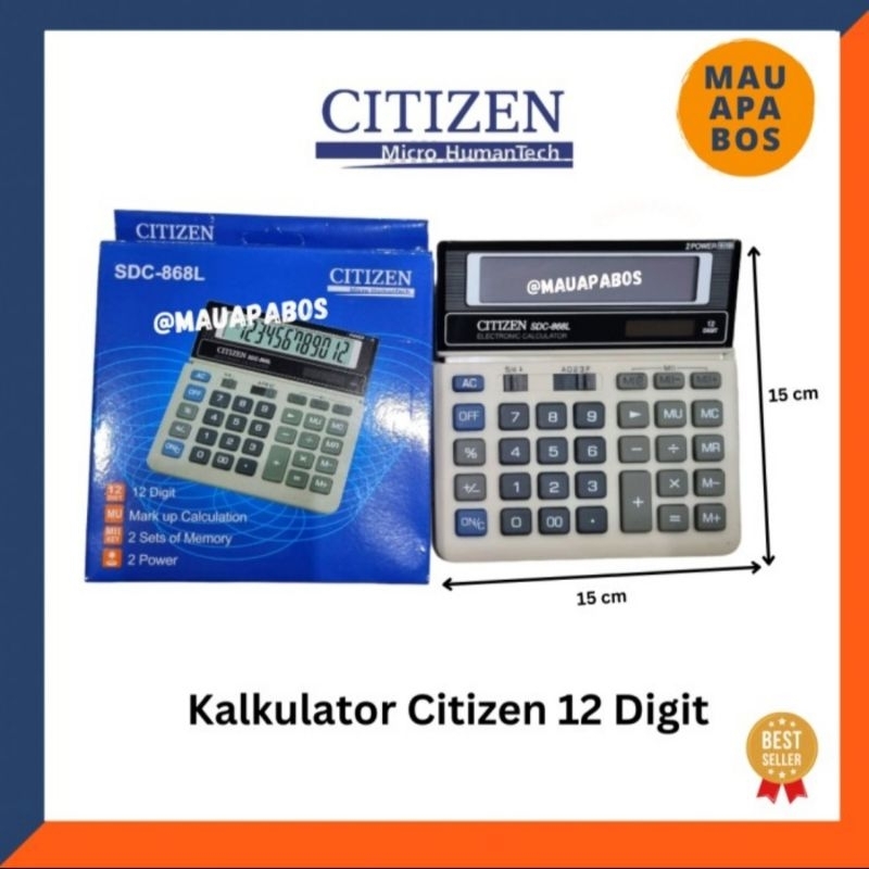 Kalkulator Citizen 12 digit original / Kalkulator Citizen Besar