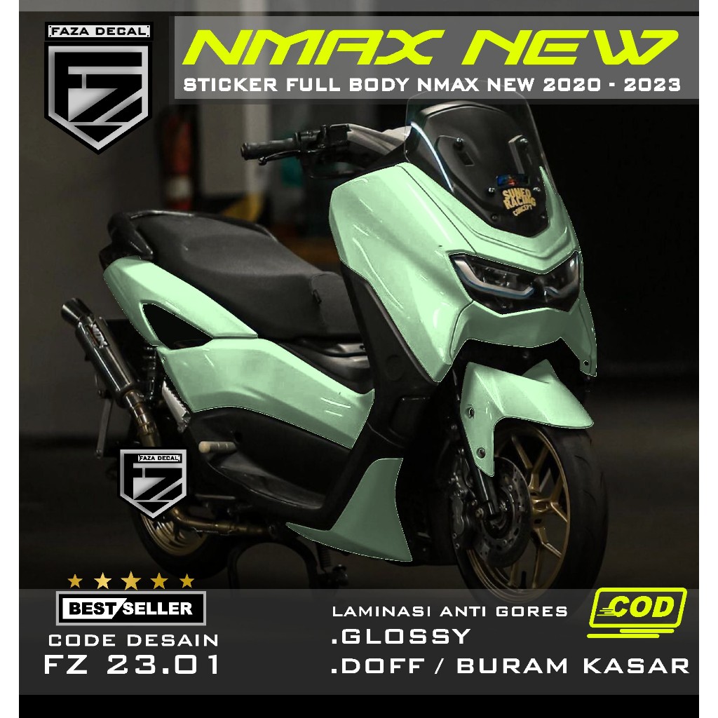 Decal Nmax New Fullbody Warna Polos - Sticker Nmax New Full body 2020 2021 2022 2023 FZ 23.01