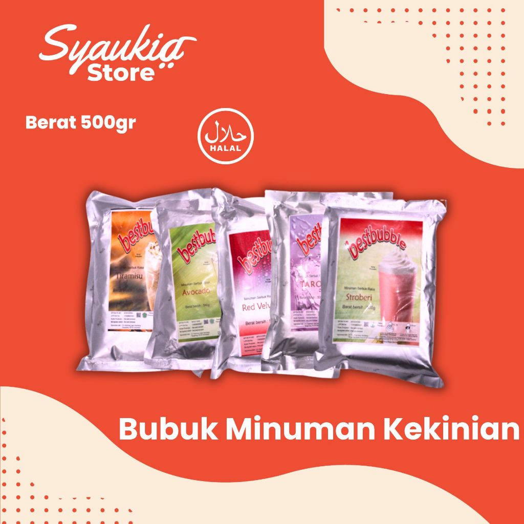 

Best Bubble Bubuk Minuman 500 Gr Aneka Rasa Ice Blended Bubble Powder Drink Powder