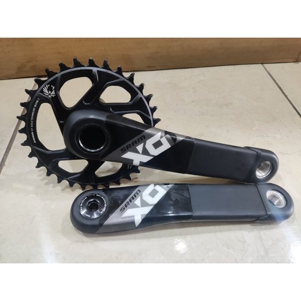 SRAM X01 GXP 1x12-Speed 32T 175mm Carbon Crankset Sepeda MTB