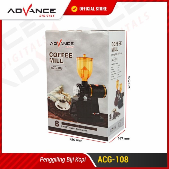 Advance Mesin Penggiling Kopi Elektrik ACG108 Coffee Mill Grinder ACG-108 | Mesin Penggiling Kopi El