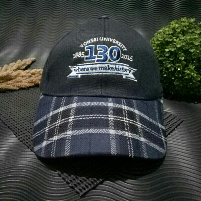 Topi Tartan / Topi Yonsei  University / Yonsei / Topi Second / Topi Baseball /Topi Bisbol