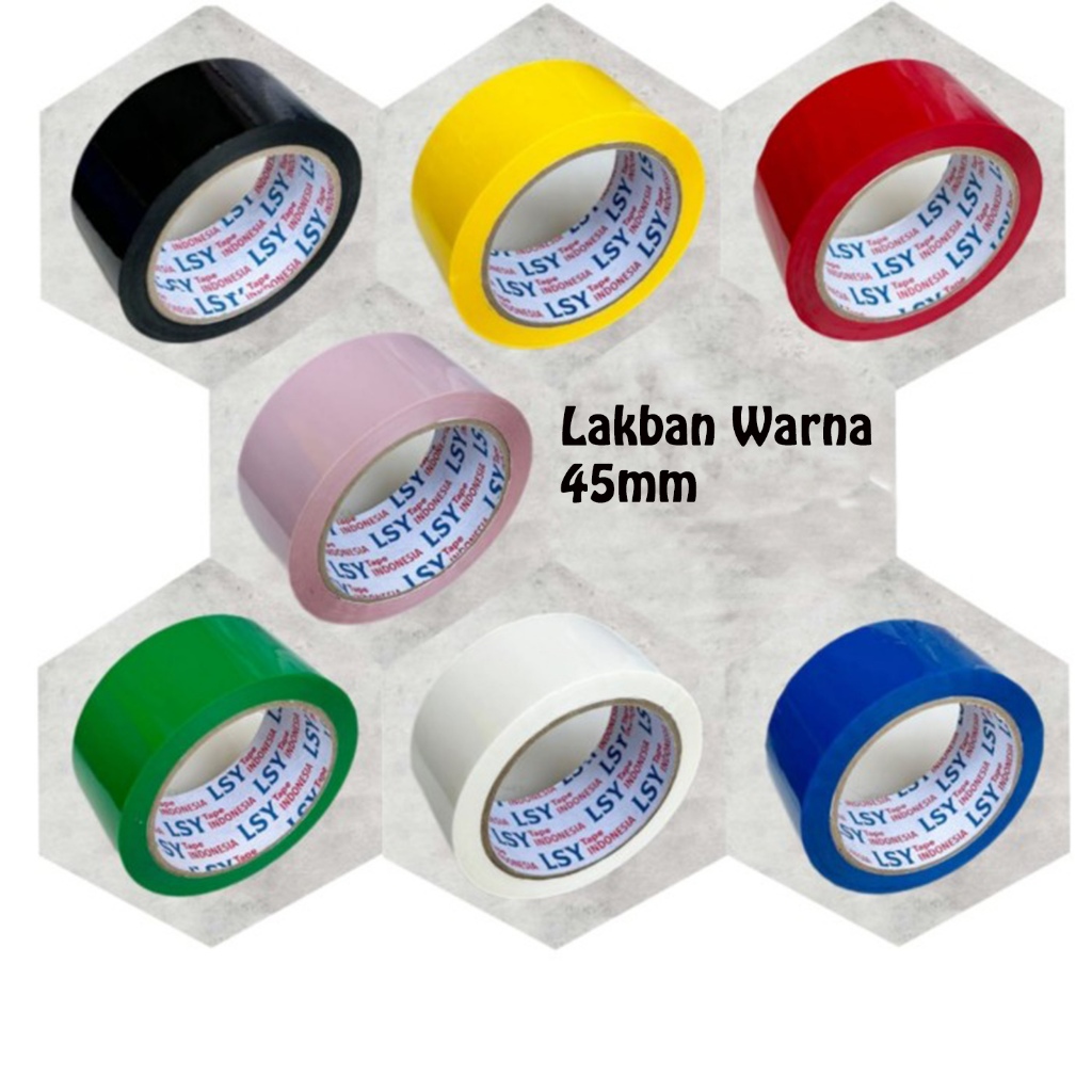 

COD Joymart Lakban Warna 45mm Bahan Plastik OPP Warna 2 Inch Isolasi Color Tape 50 Yard