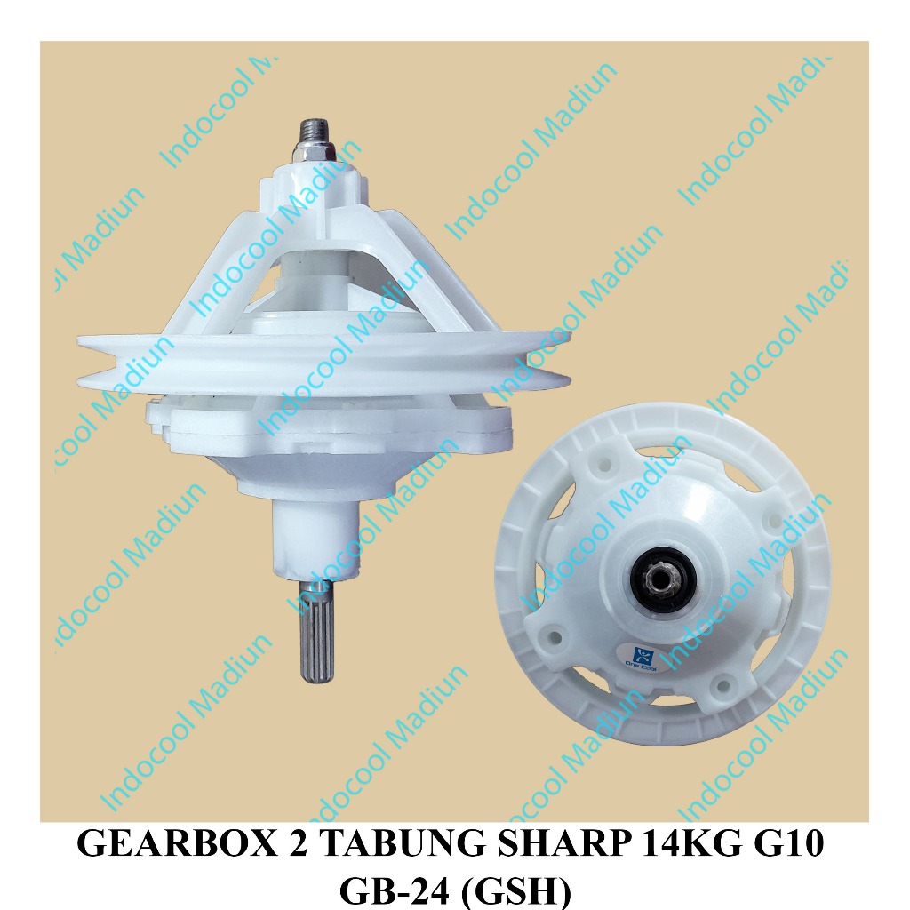 GIRBOX/GEARBOX MESIN CUCI/GEARBOX 2 TABUNG SHARP 14KG G10 GB-24 (GSH)