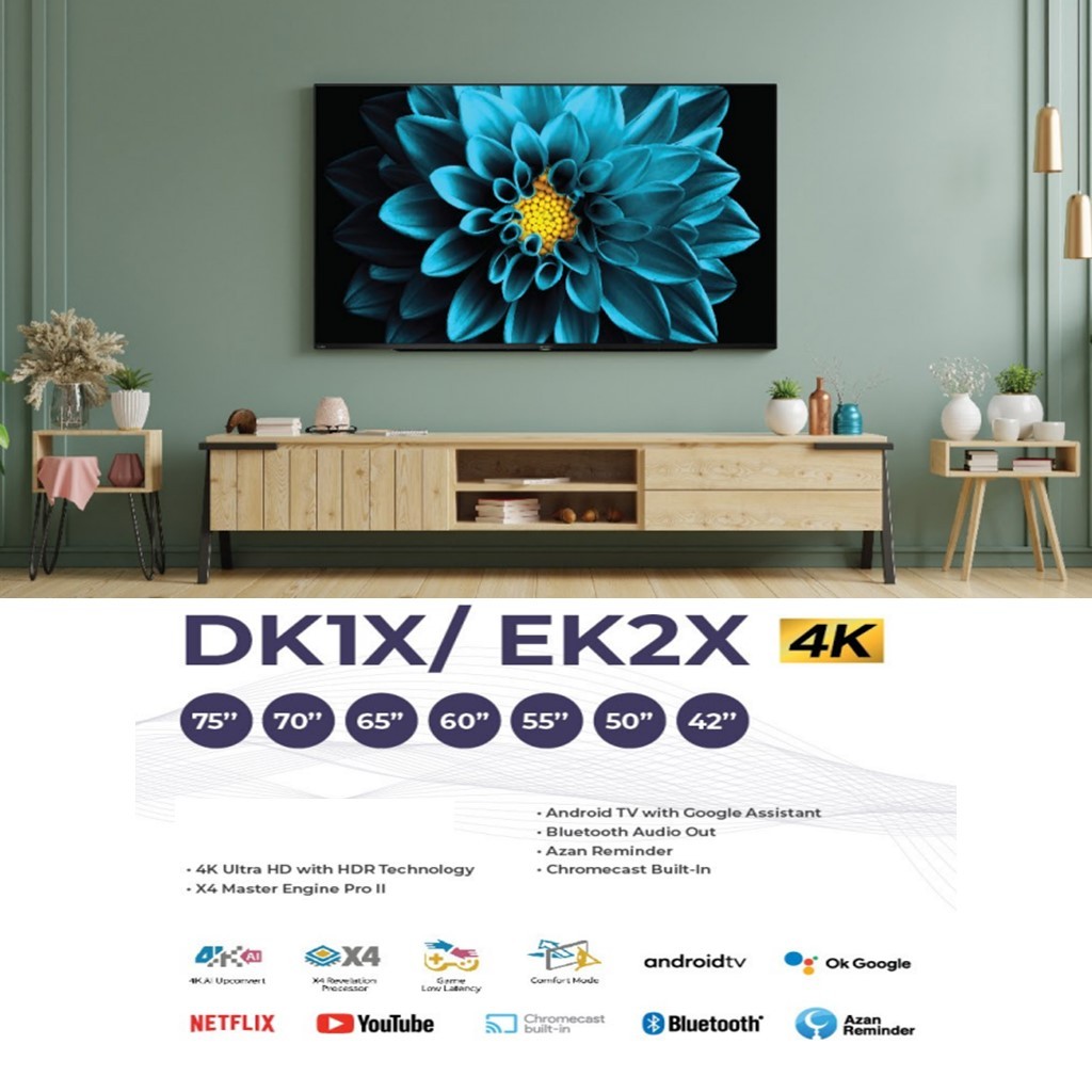 Sharp LED Android TV 70 Inch 4K UHD 4T C70DK1X