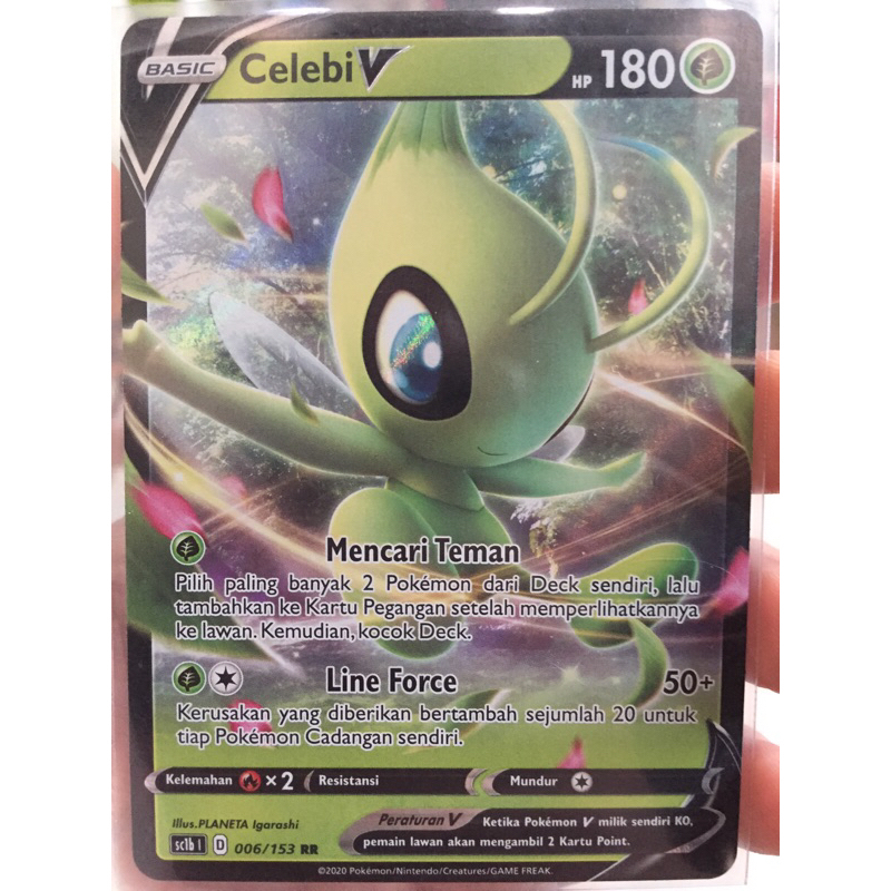 KARTU POKEMON CELEBI V RR INDONESIA HOLO