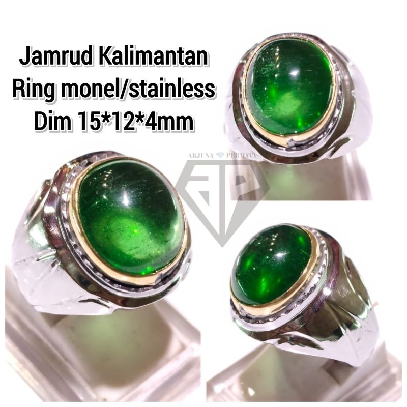 CINCIN BATU JAMRUD KALIMANTAN RING STAINLESS MONEL