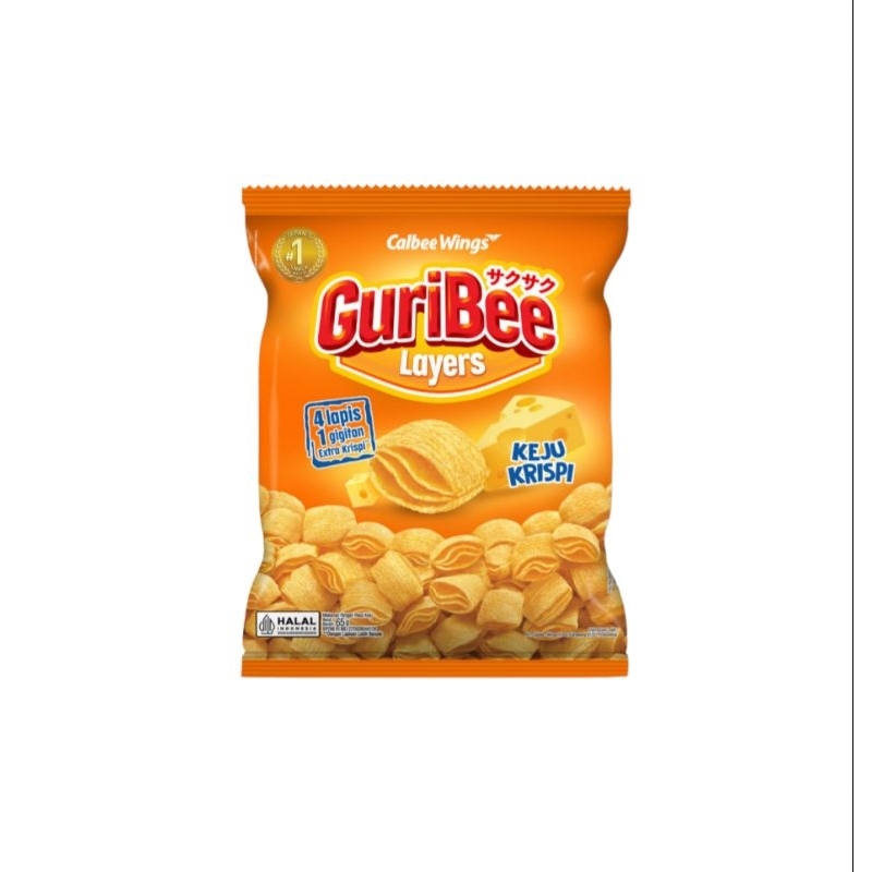 

GuriBee Layers Makanan Ringan Keju Krispi 65g