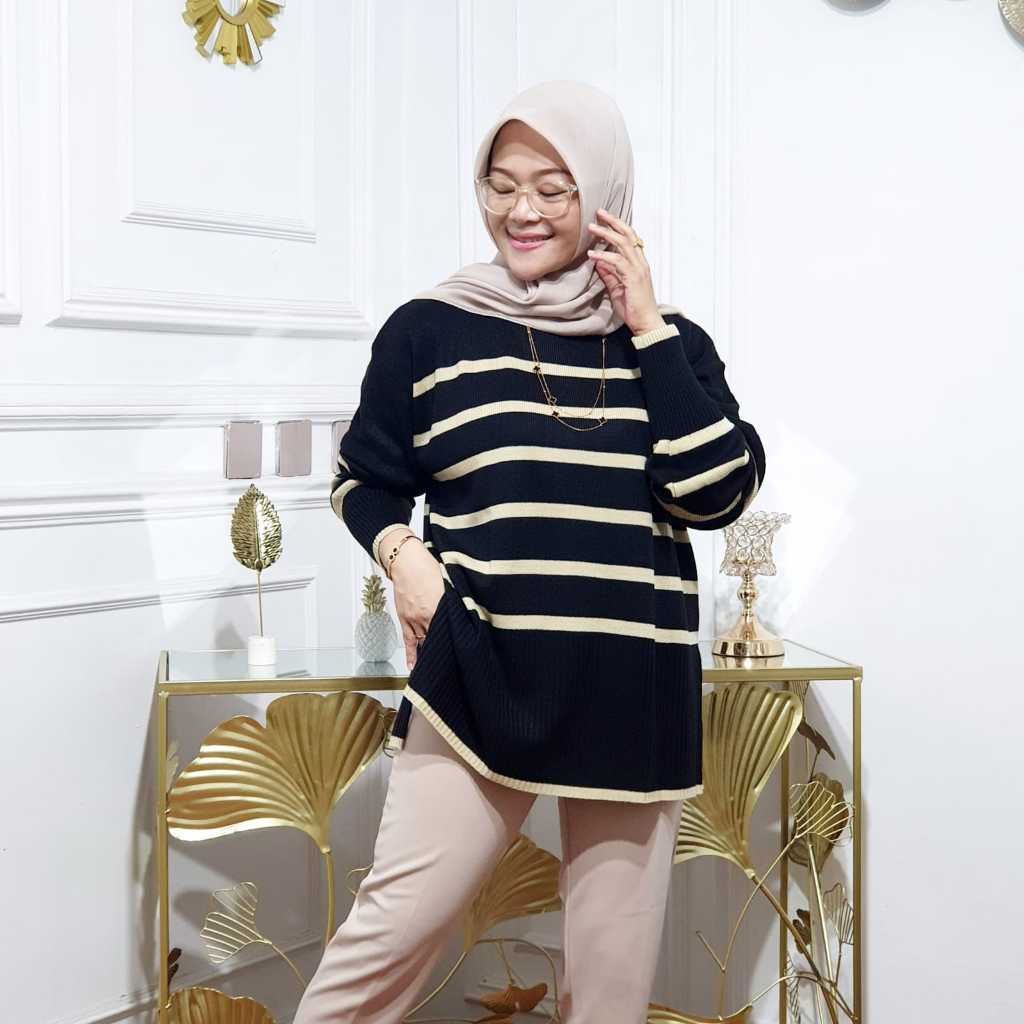 Teh Diana Fashion Maudy Knit Sweater Oversize Wanita Premium