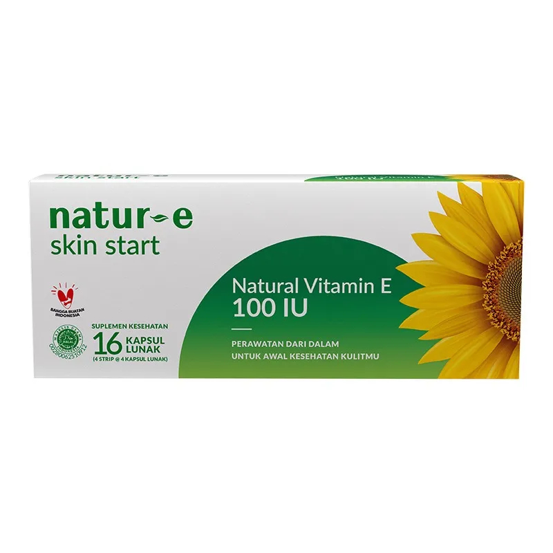 NATUR E NATUR-E HIJAU VITAMIN E 100 IU ISI 32 KAPSUL PERAWATAN KULIT SEHAT SKIN START