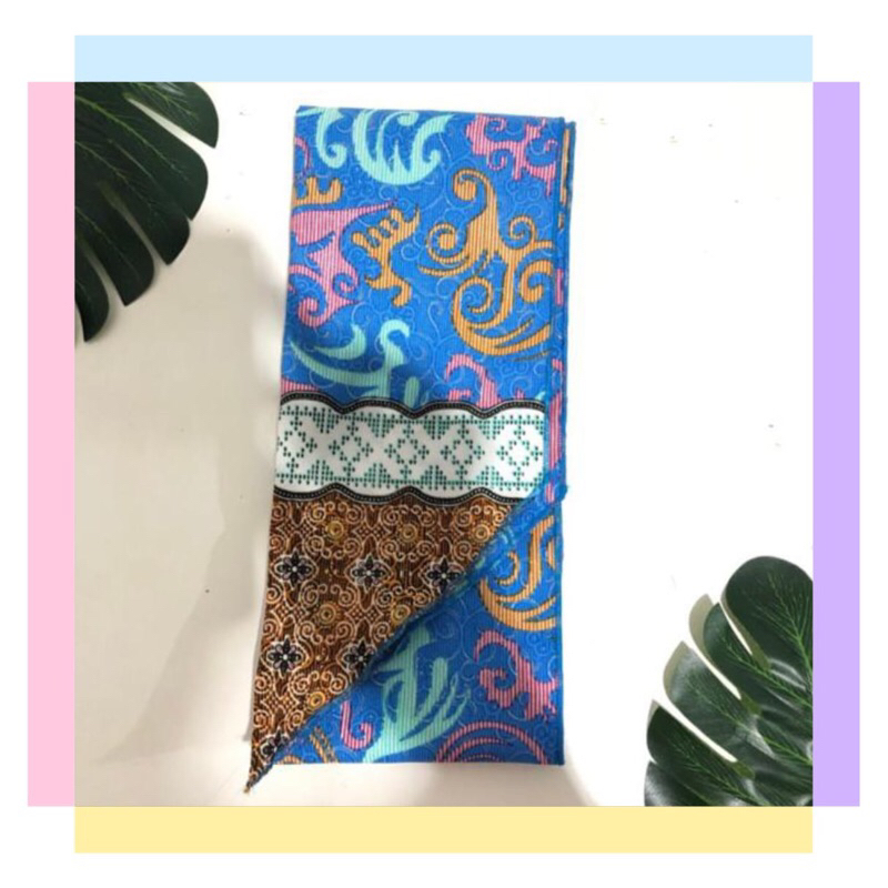 Syal batik biru / Syal fashion / Syal leher / Syal wanita / Oleh oleh