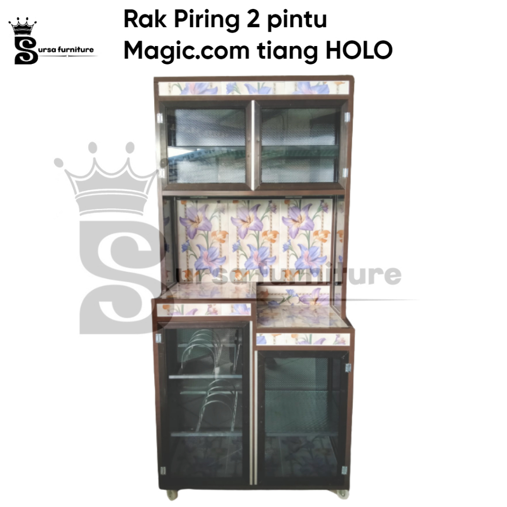 RAK PIRING 2 PINTU TIANG HOLO/rak piring 2 pintu magic.com tiang holo/rak piring 2 pintu minimalis/r