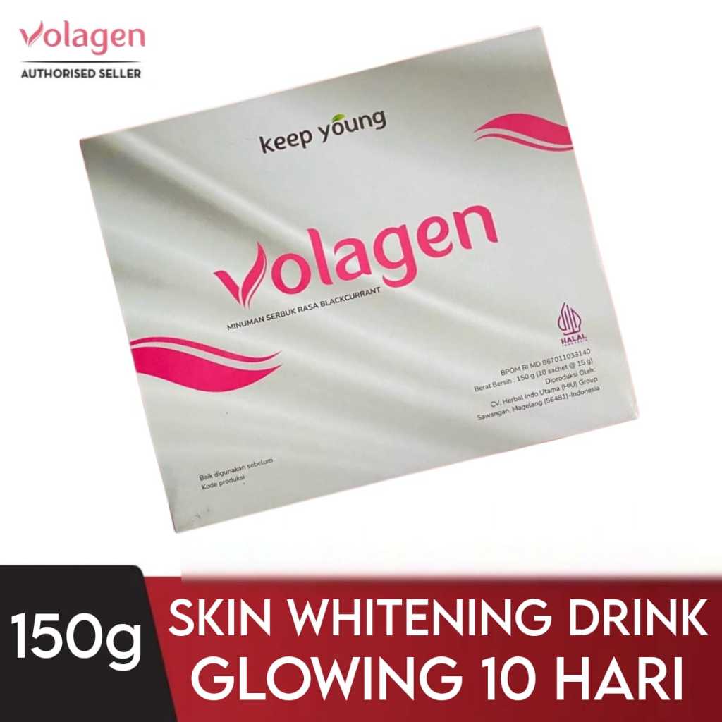 VOLAGEN ISI 10 SACHET Pure Collagen Original lebih baik dari Injeksi pemutih Kolagen