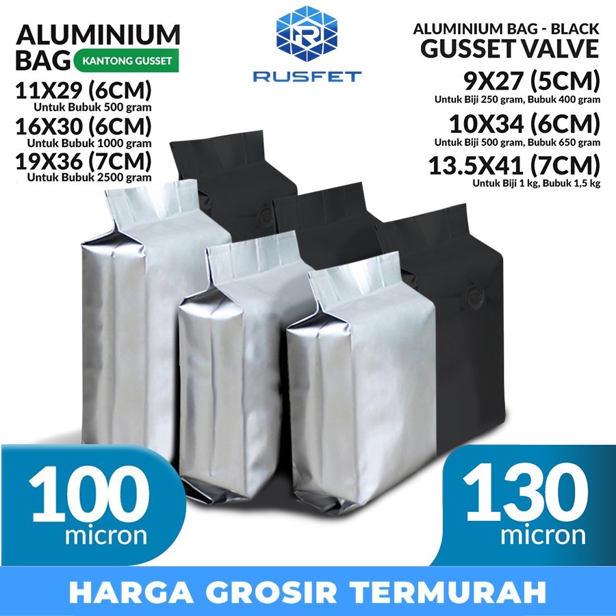 ALUMUNIUM BAG GUSSET CENTRAL SEALING - KEMASAN ALUMUNIUM