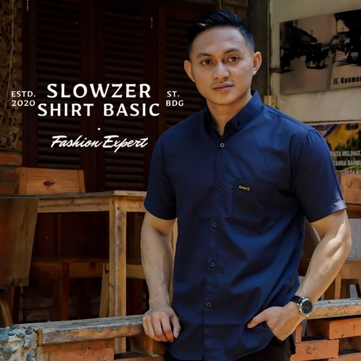 Kemeja Kerja Polos Cowo Cowok Lengan Pendek Hem Pria Reguler Fit Size M L XL XXL