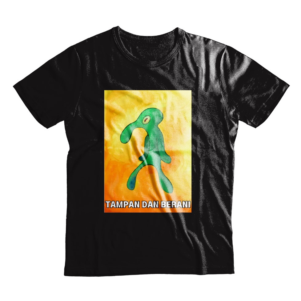 Kaos Meme Spongebob Tampan dan Berani