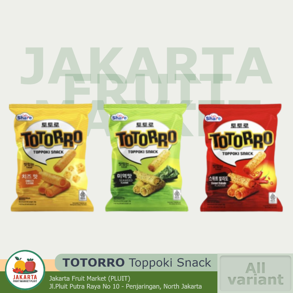 

TOTORRO Toppoki Snack All / Seaweed / Cheezy / Sweet Balado camilan