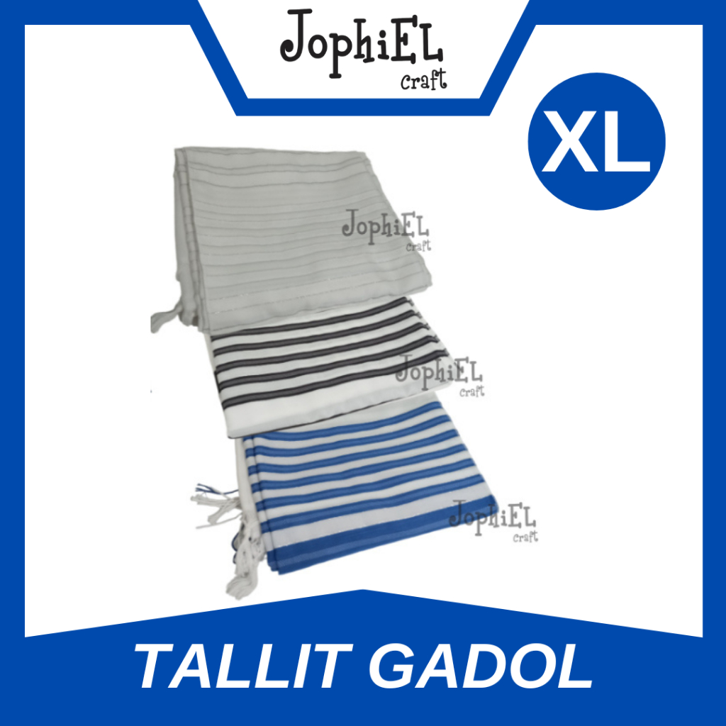 [READY] TALLIT GADOL TSITSIT ATRIBUT IBADAH JUBAH DOA TALLIT PRIA WANITA