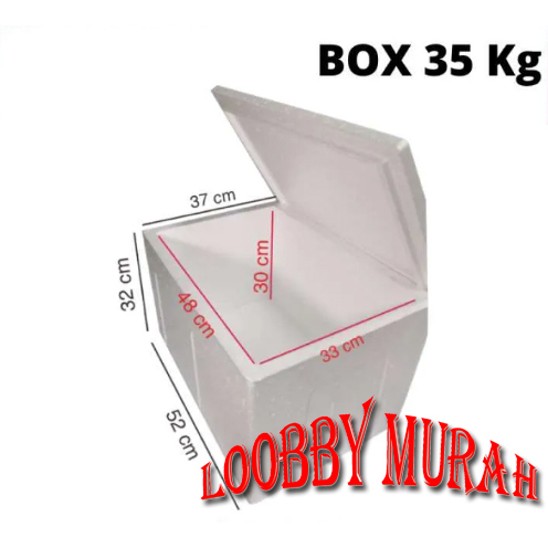 GABUS STEROFOAM STYROFOAM 35R KCN 52 x 37 x 35 Cm BESAR TANGGUNG Wadah Air Ikan Cooler Box
