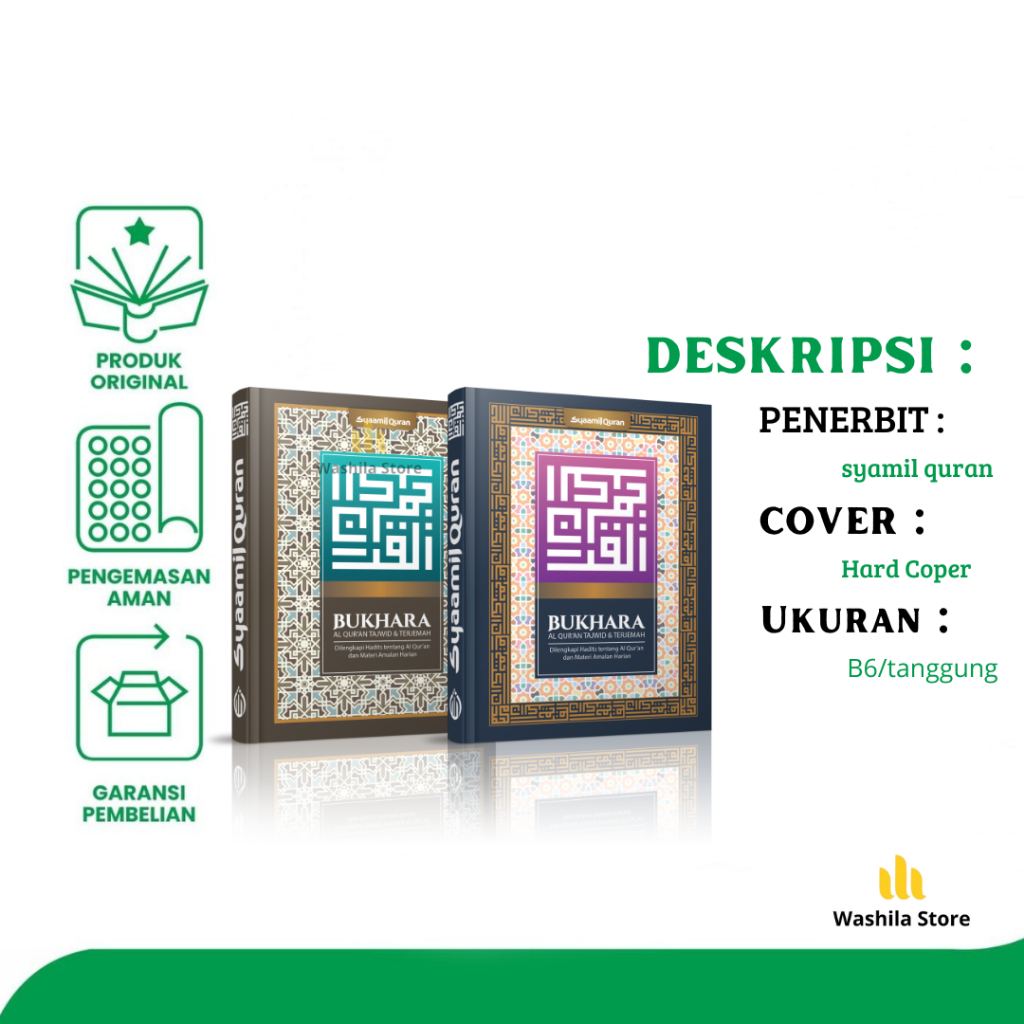 Al-Quran Bukhara B6 HC Classic Al Qur'an Tajwid dan Terjemah Dilengkapi Hadits tentang Al-Qur'an dan