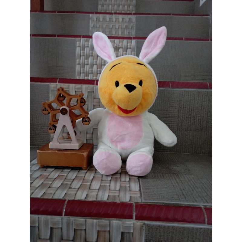 preloved boneka pooh kostum kelinci, miniso life, miniso