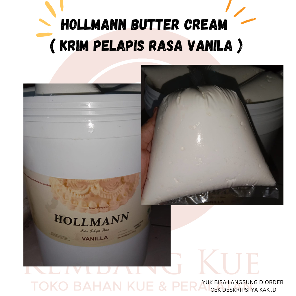

(KK) hollmann butter cream repack 250 gr / butter cream holman / krim pelapis kue