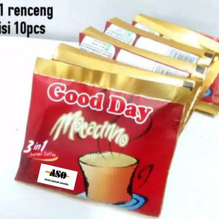 

HLQQ9071 TERMURAH GOOD DAY MOCCACINO sachet 20 gram Renceng ( ISI 10 )