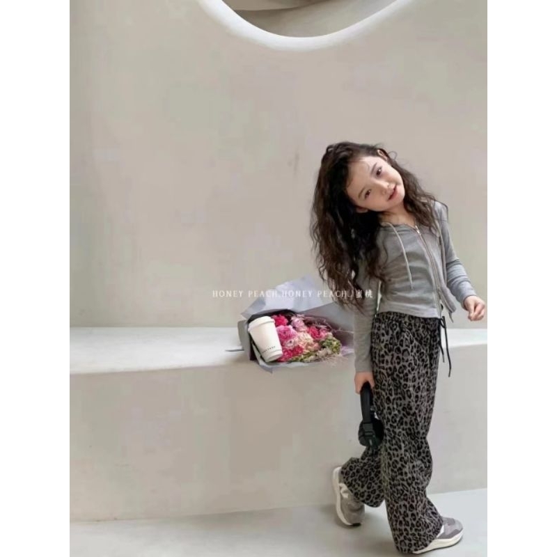 Stelan baju anak celana kulot/stelan anak celana motif macan/stelan anak bahan kaos knit/stelan baju