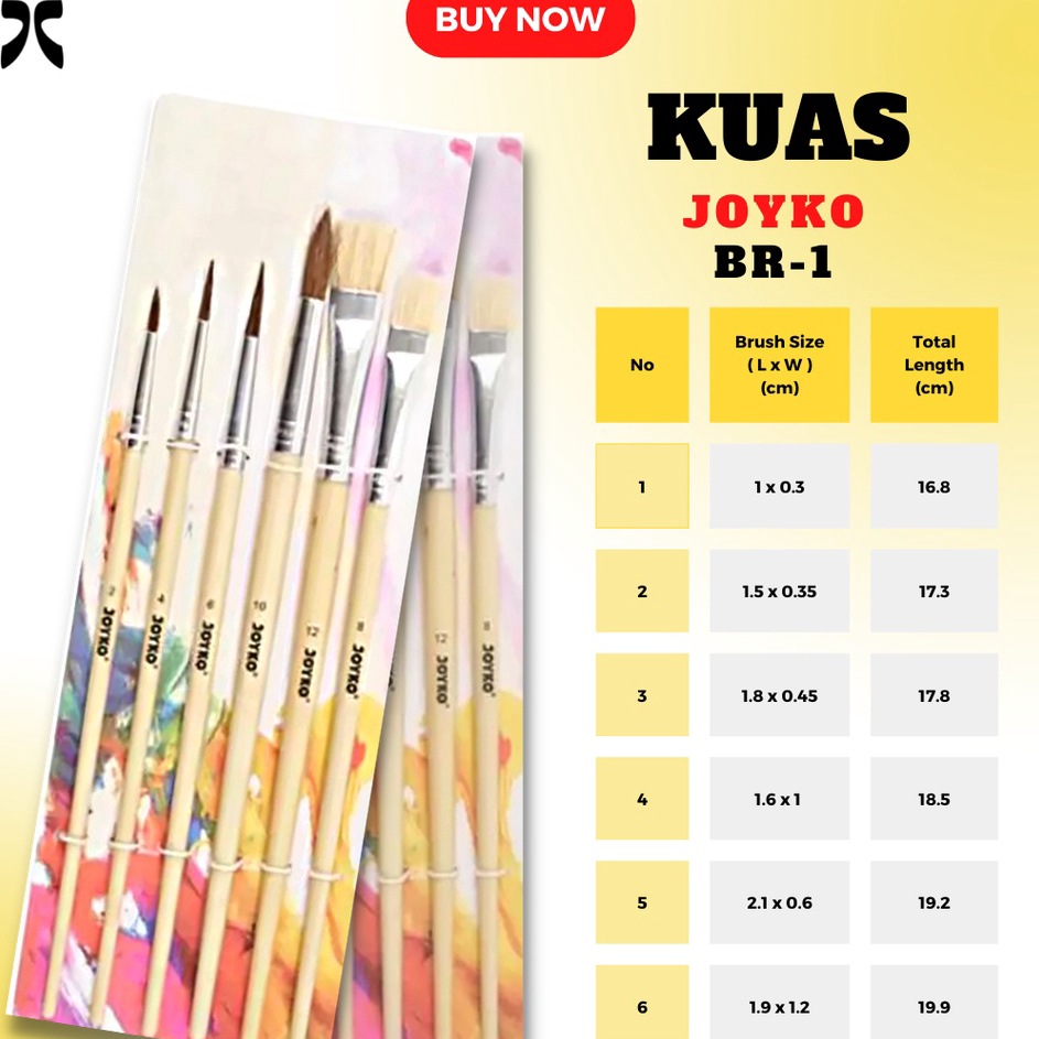 

Dijual Murah Kuas Lukis / Brush Joyko Set BR-1 Murah Original - SUMMER BRAND