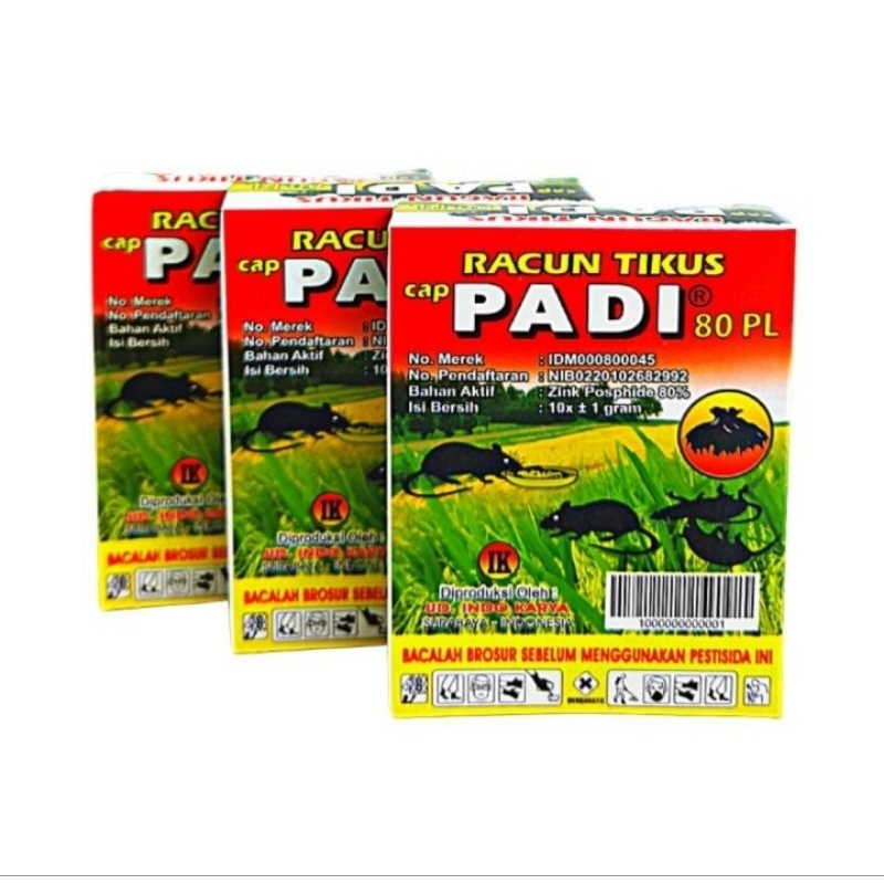 Racun Tikus Pembasmi Hama Merek Cap Padi
