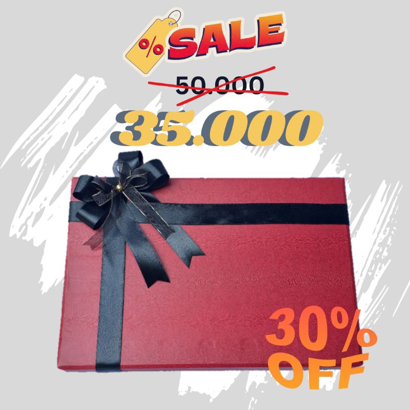 

[SALE] Gift box kotak kado 30x20x10