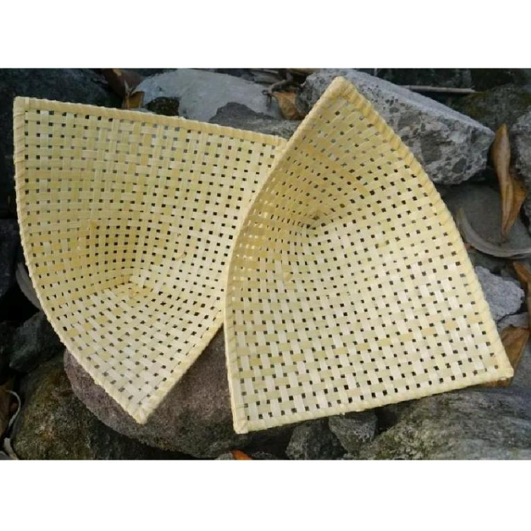 (Tanpa Kaki) Piring Pincuk Bambu Piring Anyama Bambu Piring Bambu