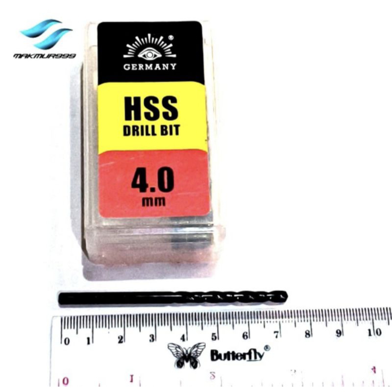 mata bor besi 4mm hss tjap mata - cap mata