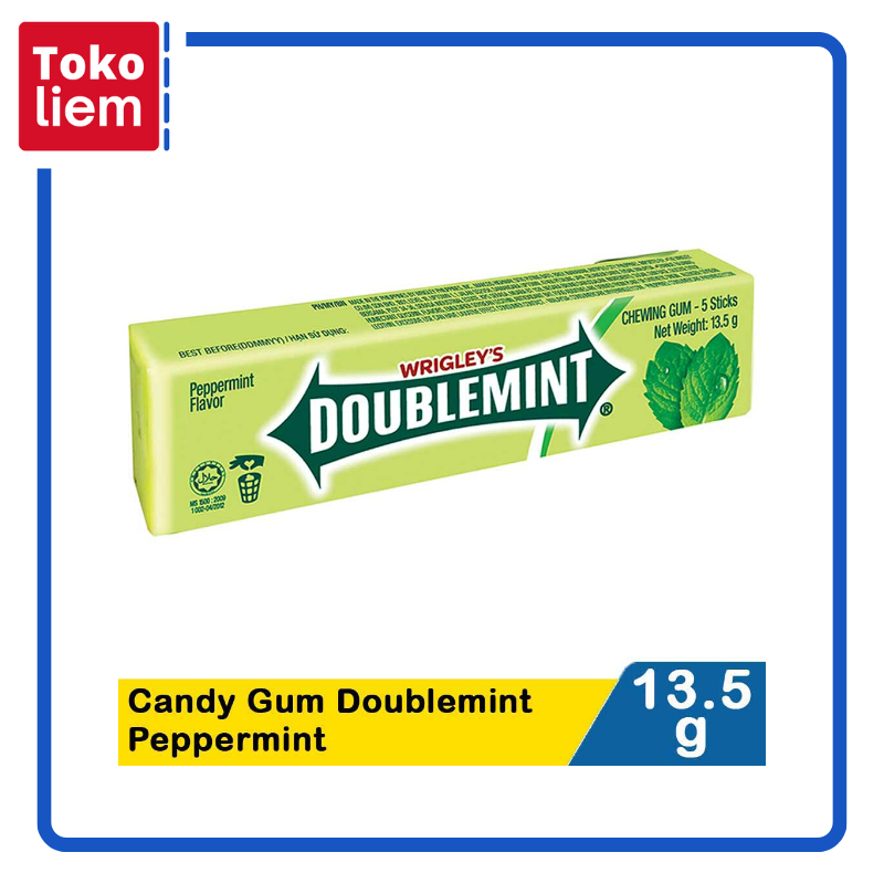 

Wrigley's Candy Gum Doublemint Peppermint 15G Pck