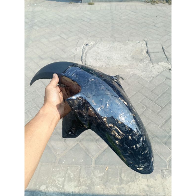 SLEBOR DEPAN R15 CARBON FORGED SPAKBOR YAMAHA R15 SKINING CARBON CB GL MEGAPRO TIGER