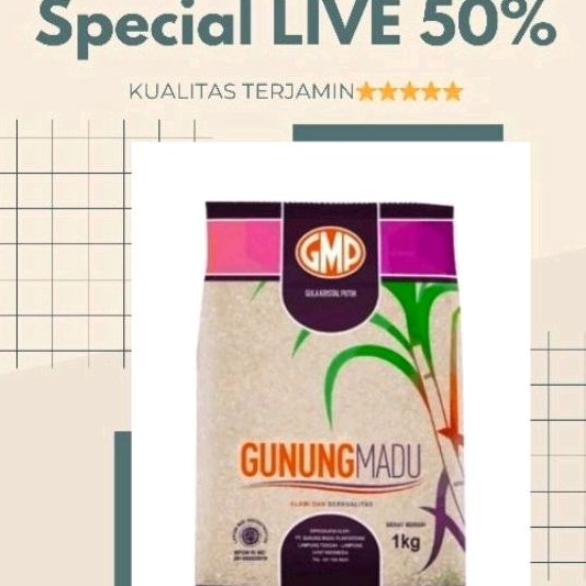 

Laris GMP Gula Kristal Putih 1 kg ☈➸❋✦