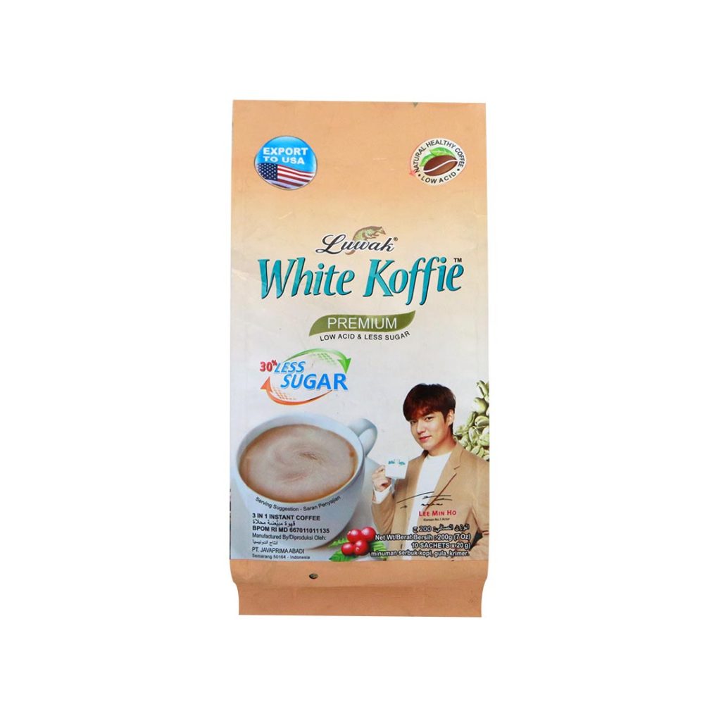 LUWAK WHITE KOFFIE LESS SUGAR 10SACHET