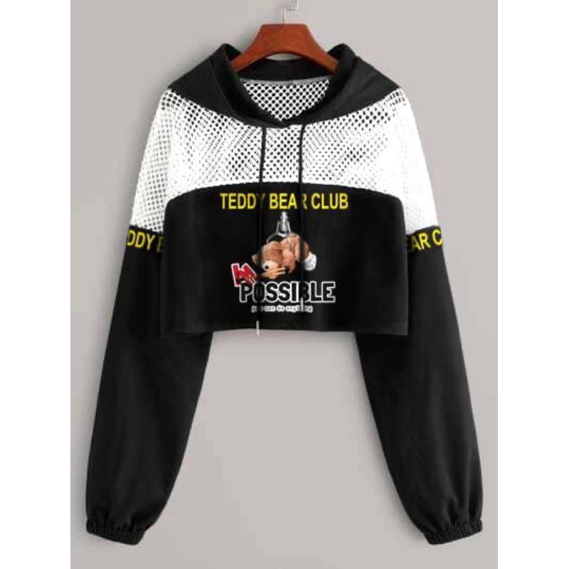IK Teddy Bear Hoodie Jaring / hoodie teddy / sweater jala