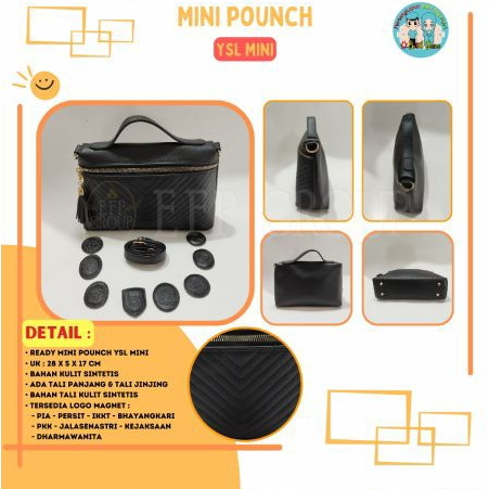 TAS MINI POUCH YSL LOGO MAGNET