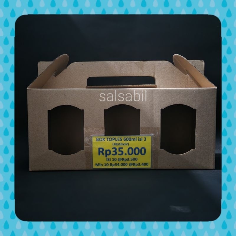 box toples 600ml isi 3