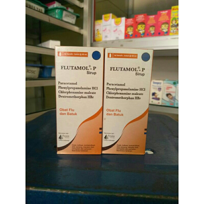 FLUTAMOL - P SYR / Obat Batuk Pilek Demam /ObatPilek/Obat Batuk/ Obat Bapil / Dewasa/ Anak / Batuk P