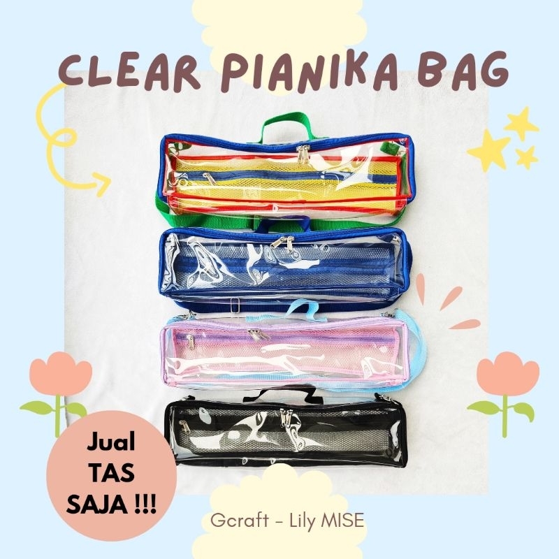 clear pianika bag - tas pianika transparant - tas mika untuk pianika - jual tas pianika saja