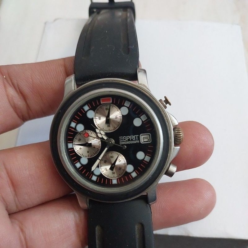 Jam Tangan original Chronograph Esprit preloved second bekas