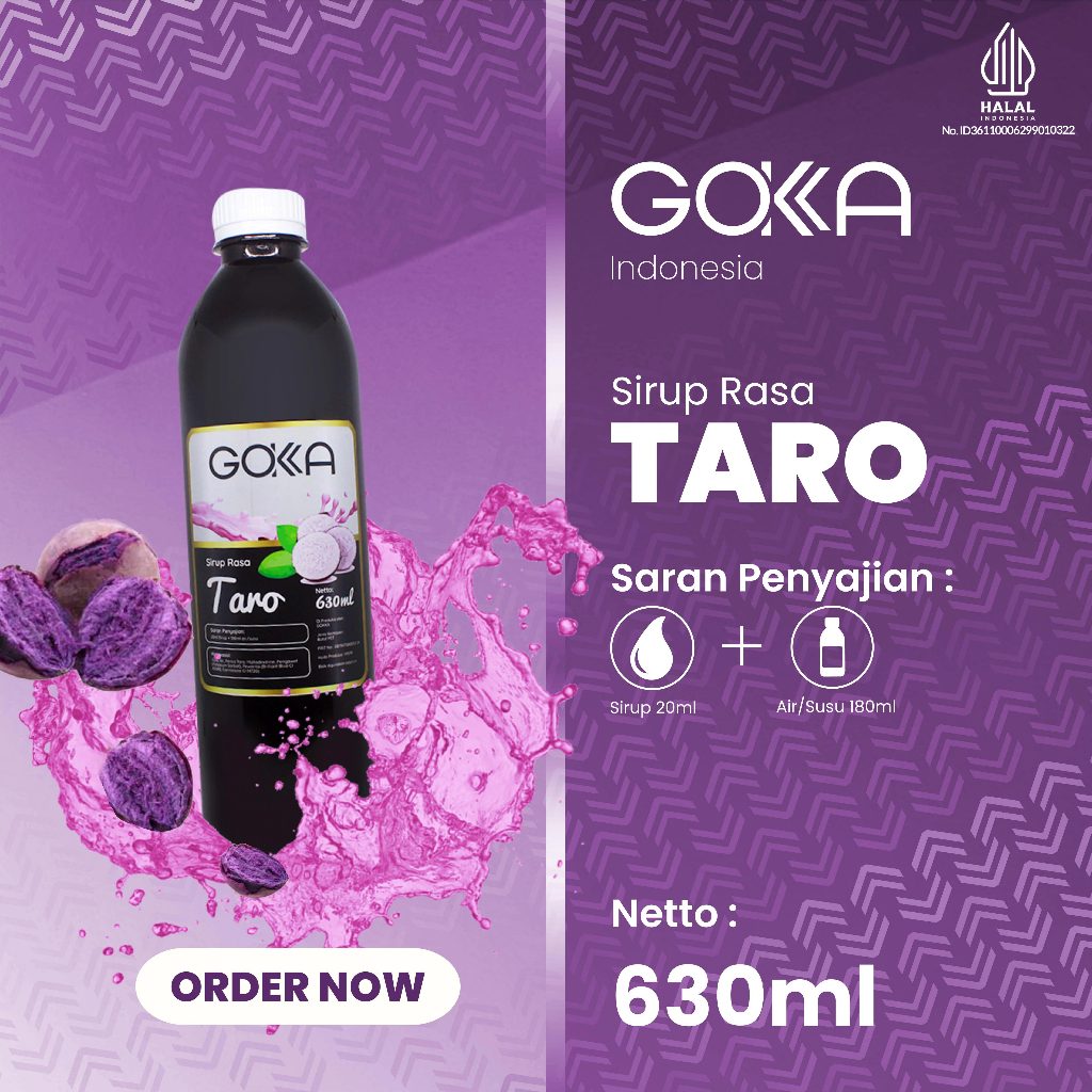 

Minuman Sirup Gokka Rasa Taro / Syrup Taro Gokka 630ml