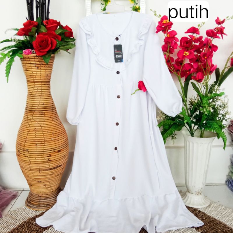 Dias Gamis Putin Anak Perempuan / Dress Anak Anak Perempuan / Baju Gamis Model Terbaru 2024