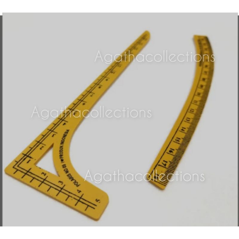 Penggaris pola jahit Besar/ Penggaris pola jahit set Besar / Lurus 60cm