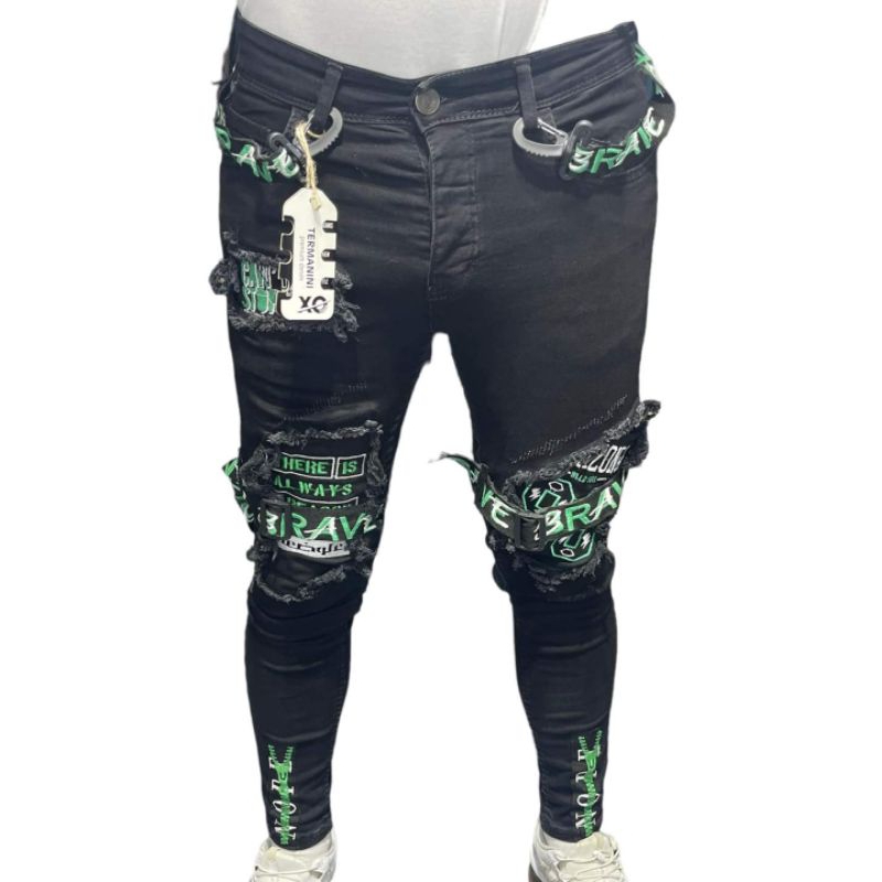 Celana jeans pria sobek panjang celana jeans sobek pria original celana jeans sobek pria murah celan