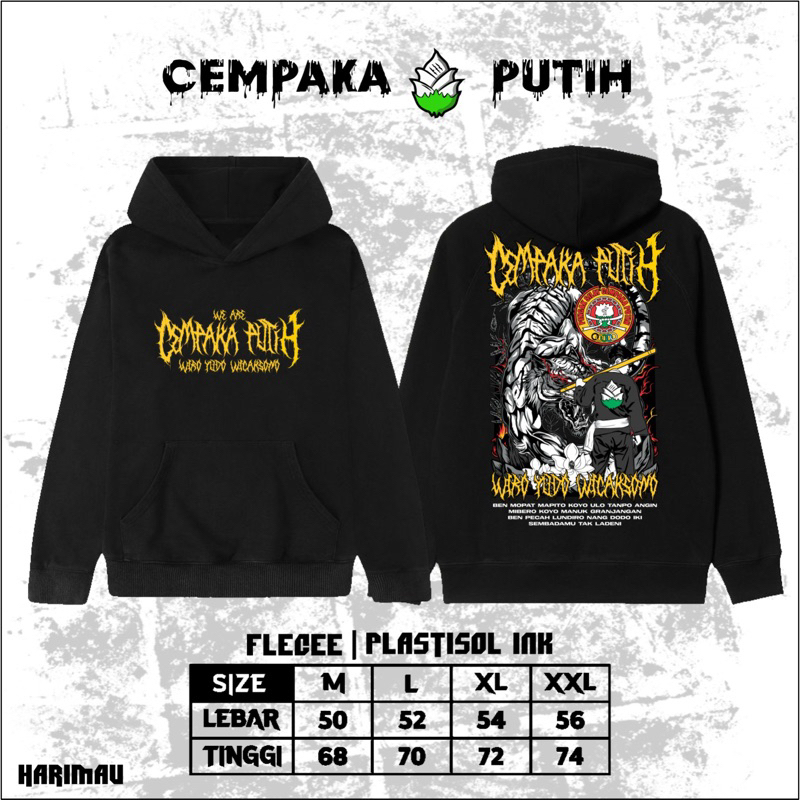HOODIE CEMPAKA PUTIH HARIMAU TERLARIS • HOODIE CEMPAKA PUTIH MURAH HOODIE BEST SELLER HOODIE CEMPAKA