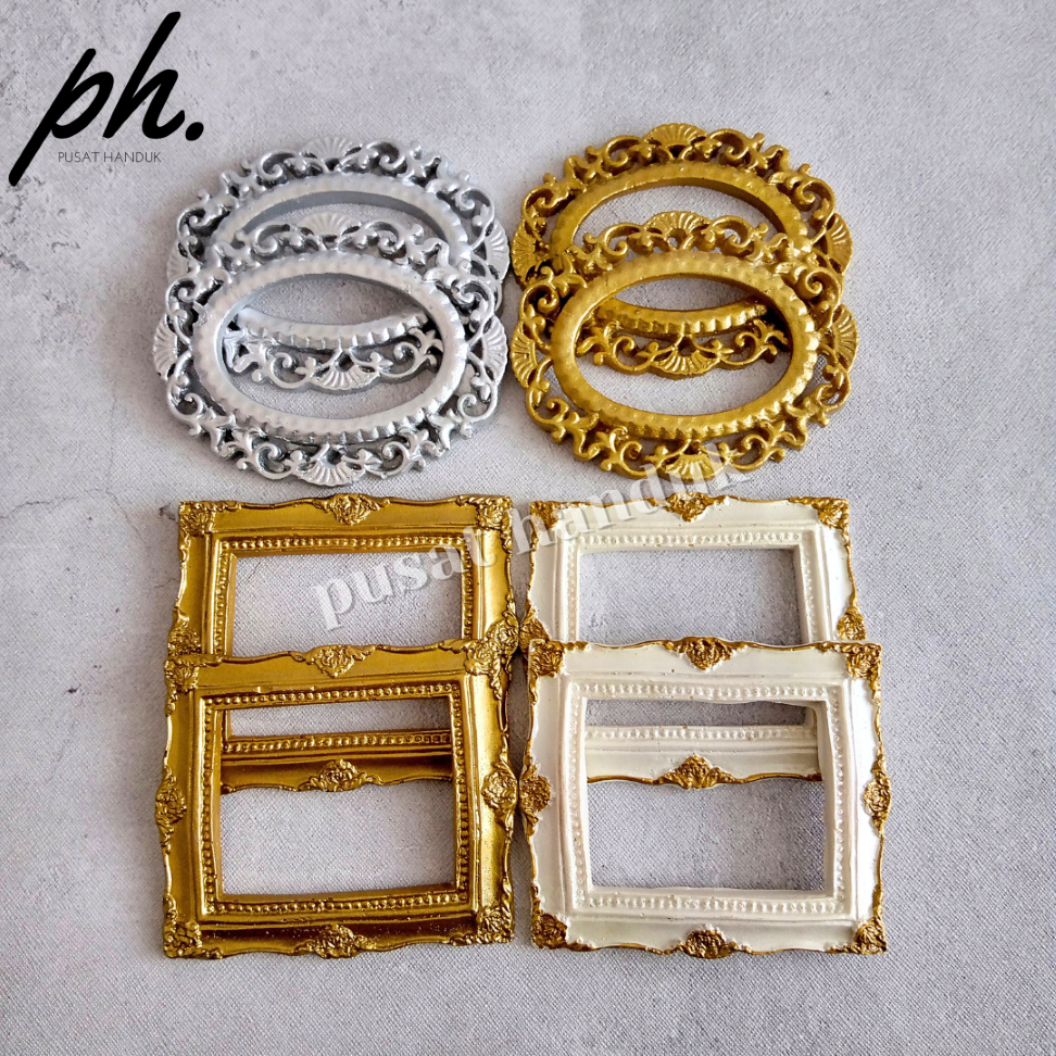 ok Frame Kecil Resin Bahan Mahar Scrapbook - Frame Resin Bahan Craft - Propert Foto Vintage Retro Mi