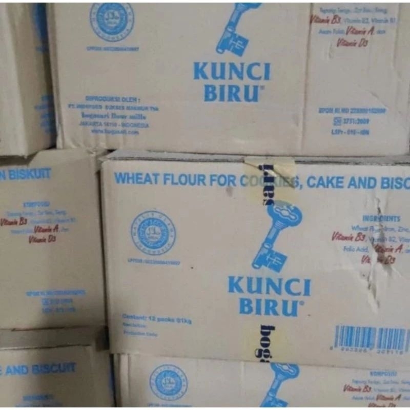 

Bogasari Kunci Biru Premium 1 kg × 12 pcs